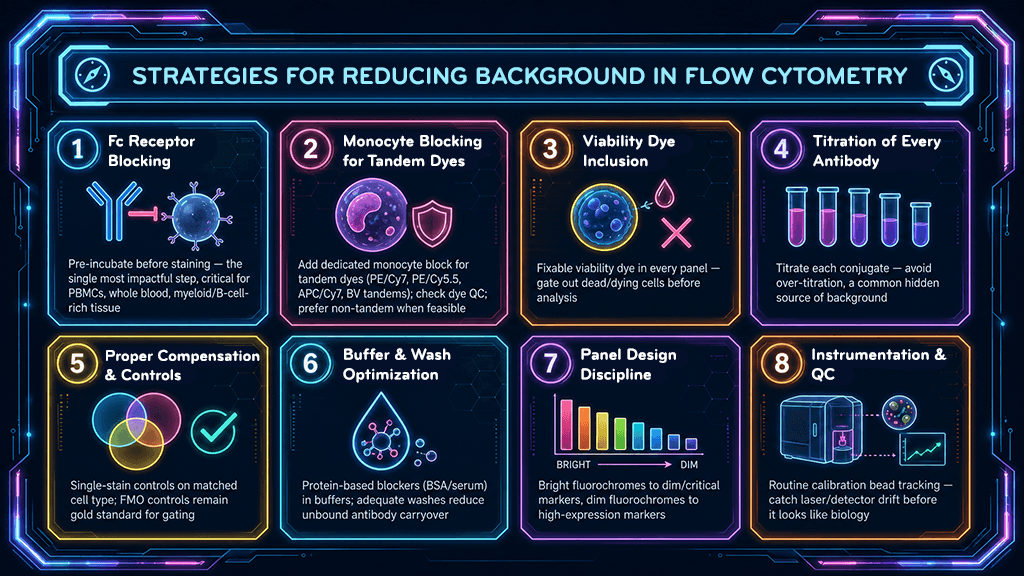 Strategies for reducing background